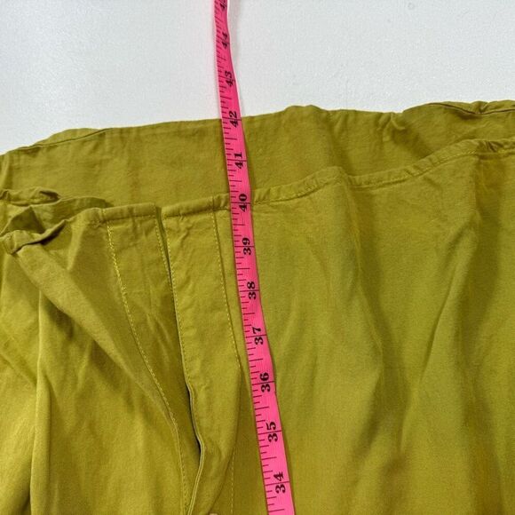 Natura Midi Dress Womens Large Green Tencel Button Down V Neck Short Sleeve Sun - Picture 2 of 9